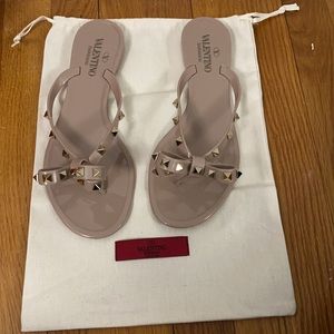 NEW! Valentino Rockstud Jelly Thongs